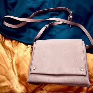 Periwinkle convertible Leather Crossbody / hip Bag